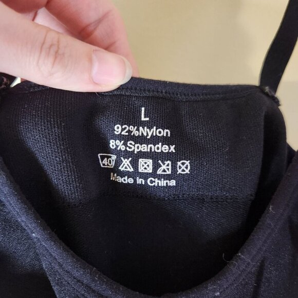 Maternity Camisole Nursing Top Black Clip Off Straps Black Sz L - Picture 5 of 5